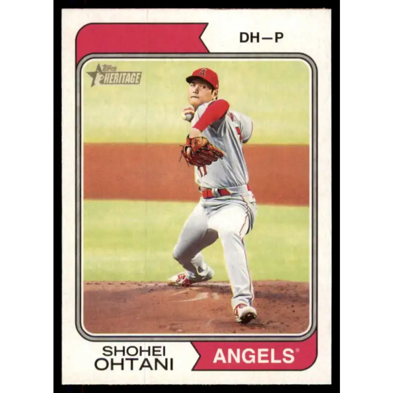 2023 Topps Heritage #20 Shohei Ohtani NM-MT Los Angeles Angels Baseball Card - Baseball Card Single