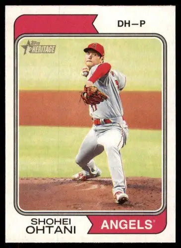 2023 Topps Heritage #20 Shohei Ohtani NM Near Mint Angels ID:75708 - Baseball Card Single