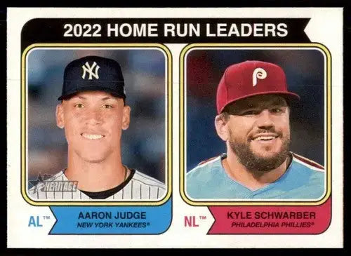 2023 Topps Heritage #202 Kyle Schwarber/Aaron Judge NM Near Mint League ID:65282 - Baseball Card Single