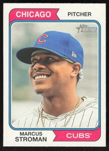 2023 Topps Heritage #212 Marcus Stroman NM Near Mint Cubs ID:65285 - Baseball Card Single