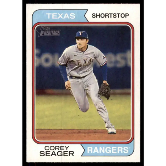 2023 Topps Heritage #22 Corey Seager NM-MT Texas Rangers Baseball Card - Baseball Card