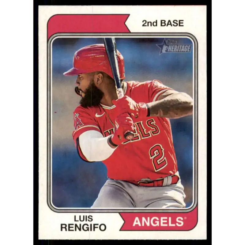 2023 Topps Heritage #223 Luis Rengifo NM-MT Los Angeles Angels Baseball Card - Baseball Card Single