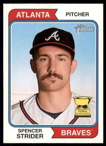2023 Topps Heritage #225 Spencer Strider NM-MT Braves ID:73391 - Baseball Card Single