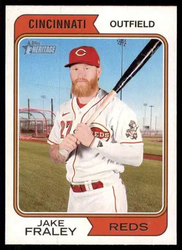 2023 Topps Heritage #231 Jake Fraley NM-MT Reds ID:73395 - Baseball Card Single