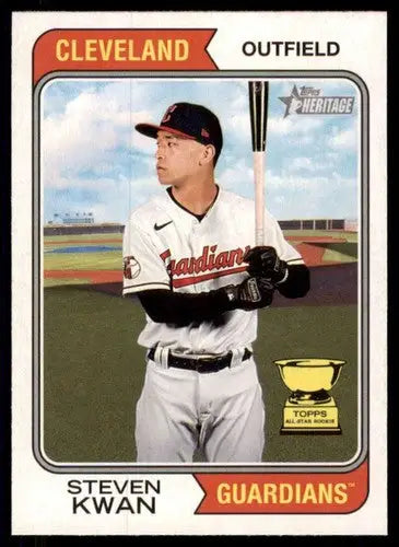 2023 Topps Heritage #232 Steven Kwan NM-MT Guardians ID:73396 - Baseball Card Single