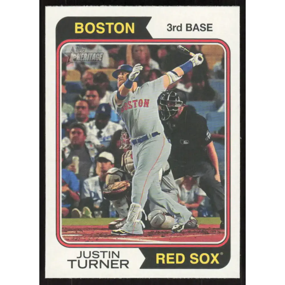 2023 Topps Heritage #237 Justin Turner NM-MT Boston Red Sox Baseball Card