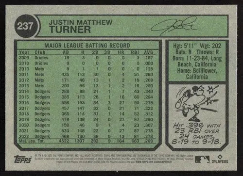 2023 Topps Heritage #237 Justin Turner NM Near Mint Red Sox ID:75794 - Baseball Card Single