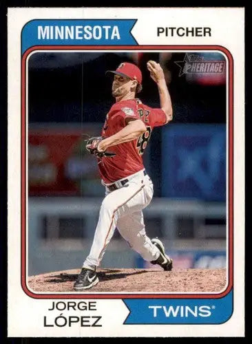 2023 Topps Heritage #240 Jorge Lopez NM-MT Twins ID:73399 - Baseball Card Single