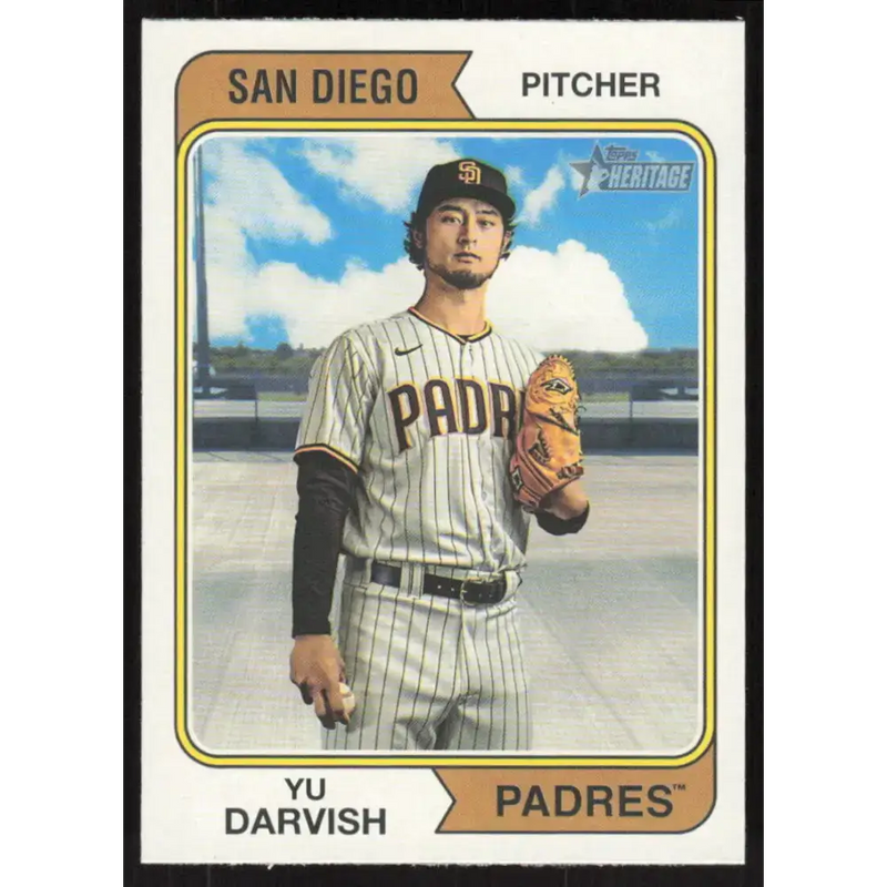 2023 Topps Heritage #245 Yu Darvish NM-MT San Diego Padres Baseball Card - Baseball Card Single
