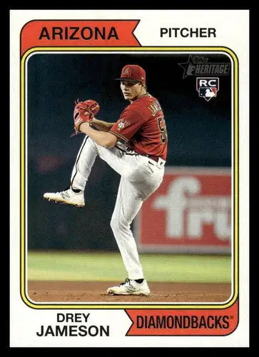 2023 Topps Heritage #257 Drey Jameson NM-MT RC Rookie Diamondbacks ID:73404 - Baseball Card Single