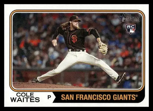 2023 Topps Heritage #258 Cole Waites NM Near Mint RC Rookie Giants ID:65297 - Baseball Card Single