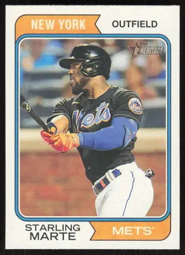 2023 Topps Heritage #266 Starling Marte NM Near Mint Mets ID:65299 - Baseball Card Single