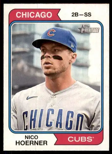 2023 Topps Heritage #275 Nico Hoerner NM-MT Cubs ID:73405 - Baseball Card Single