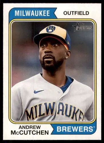2023 Topps Heritage #283 Andrew McCutchen NM-MT Brewers ID:73408 - Baseball Card Single
