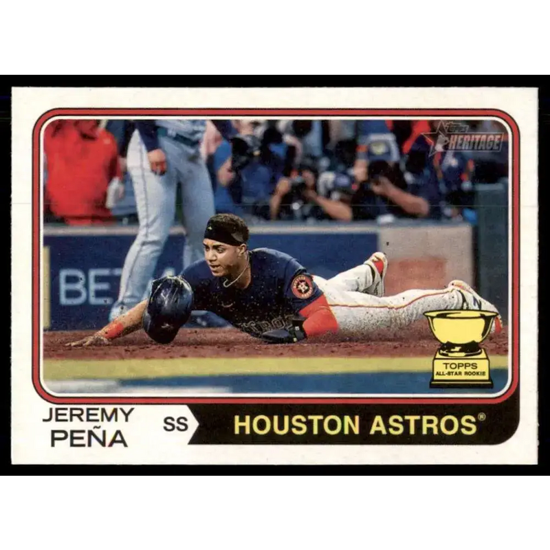 2023 Topps Heritage #285 Jeremy Pena NM-MT Houston Astros Baseball Card - Baseball Card Single
