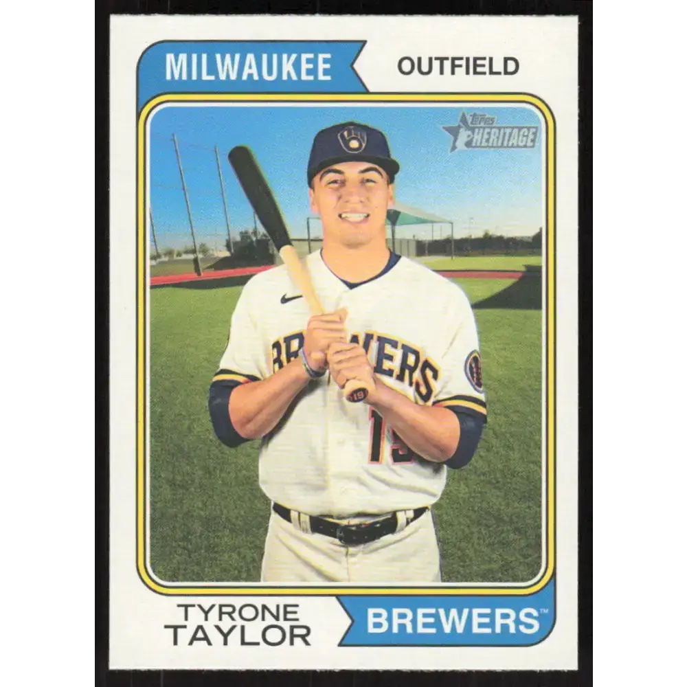 2023 Topps Heritage #291 Tyrone Taylor NM-MT Milwaukee Brewers Baseball Card - Baseball Card