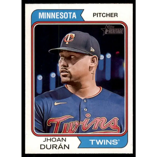 2023 Topps Heritage #294 Jhoan Duran NM-MT Minnesota Twins Baseball Card - Baseball Card