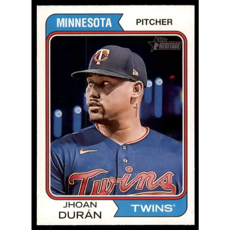 2023 Topps Heritage #294 Jhoan Duran NM-MT Minnesota Twins Baseball Card - Baseball Card Single