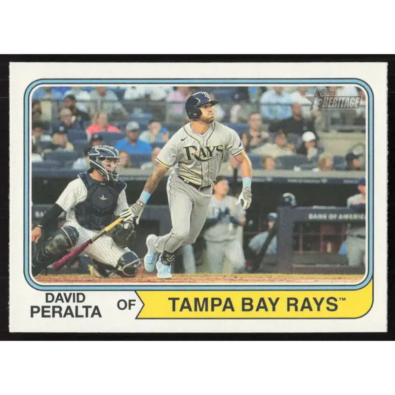 2023 Topps Heritage #297 David Peralta NM-MT Tampa Bay Rays Baseball Card - Baseball Card Single