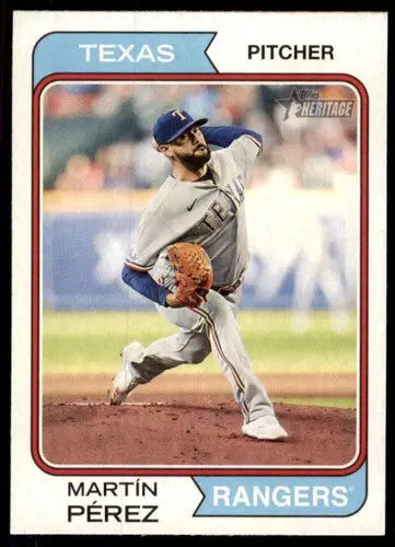 2023 Topps Heritage #298 Martin Perez NM-MT Rangers ID:73411 - Baseball Card Single