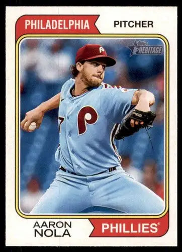2023 Topps Heritage #300 Aaron Nola NM-MT Phillies ID:73412 - Baseball Card Single