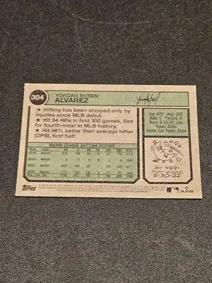2023 Topps Heritage #304 Yordan Alvarez Chrome Blue Sparkle Refractor - Baseball Card Single