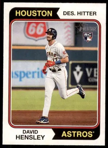 2023 Topps Heritage David Hensley original gloss mint RC rookie baseball card