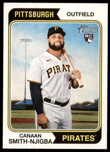 2023 Topps Heritage #312 Canaan Smith-Njigba NM-MT RC Rookie Pirates ID:53662 - Baseball Card Single