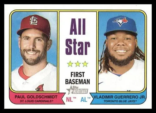 2023 Topps Heritage #332 Vladimir Guerrero Jr./Paul Goldschmidt NM-MT A ID:73419 - Baseball Card Single