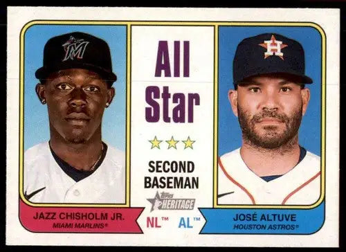 2023 Topps Heritage #333 Jose Altuve/Jazz Chisholm Jr. NM-MT All-Stars ID:53648 - Baseball Card Single