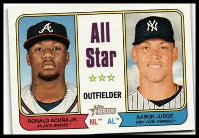 2023 Topps Heritage #336 Ronald Acuña Jr. / Aaron Judge AS - Baseball Card Single