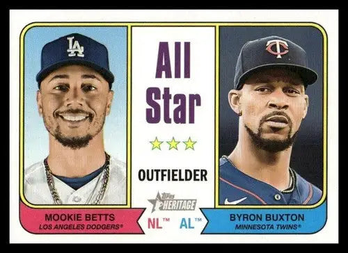 2023 Topps Heritage #338 Byron Buxton/Mookie Betts NM Near Mint All-Sta ID:65320 - Baseball Card Single