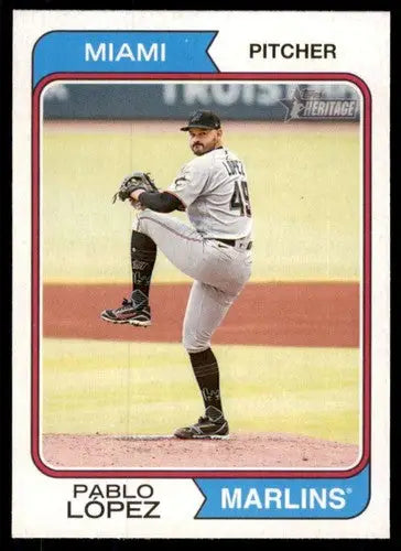 2023 Topps Heritage #341 Pablo Lopez NM-MT Marlins ID:73420 - Baseball Card Single