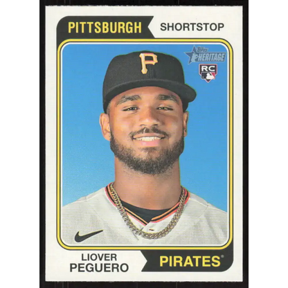 2023 Topps Heritage #363 Liover Peguero NM-MT RC Rookie Pittsburgh Pirates Baseball Card