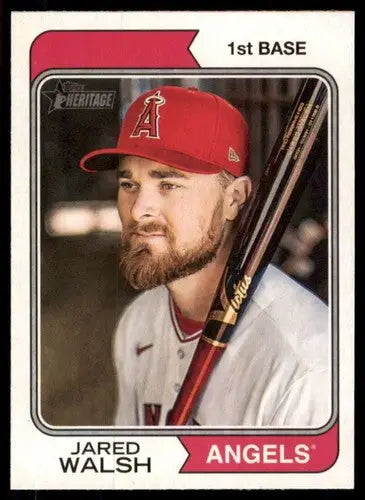 2023 Topps Heritage #368 Jared Walsh NM Near Mint Angels ID:65327 - Baseball Card Single