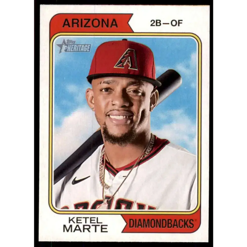 2023 Topps Heritage #369 Ketel Marte NM-MT Arizona Diamondbacks Baseball Card - Baseball Card Single