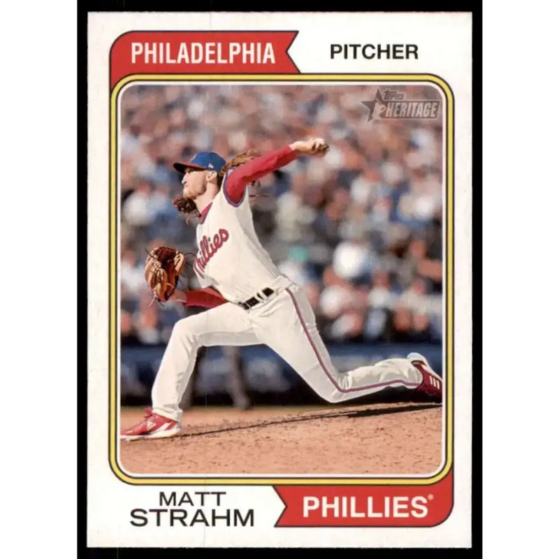 2023 Topps Heritage #373 Matt Strahm NM-MT Philadelphia Phillies Baseball Card - Baseball Card Single