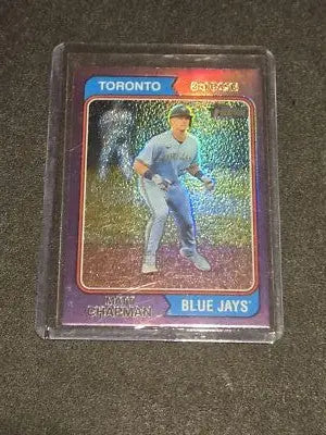 2023 Topps Heritage #378 Matt Chapman Chrome Purple Refractor - Baseball Card Single