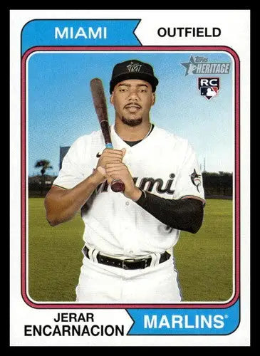2023 Topps Heritage #381 Jerar Encarnacion NM-MT RC Rookie Marlins ID:78780 - Baseball Card Single