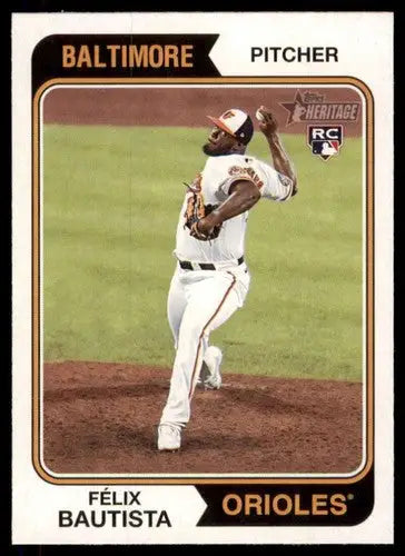 2023 Topps Heritage #40 Felix Bautista NM-MT RC Rookie Orioles ID:73362 - Baseball Card Single