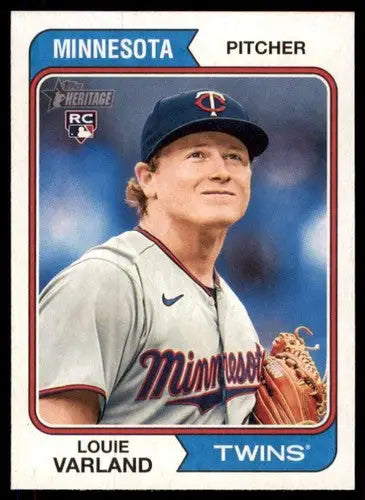 2023 Topps Heritage #46 Louie Varland NM-MT RC Rookie Twins ID:73363 - Baseball Card Single