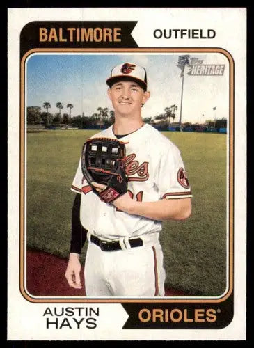 2023 Topps Heritage #52 Austin Hays NM Near Mint Orioles ID:65233 - Baseball Card Single