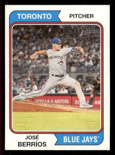 2023 Topps Heritage #60 Jose Berrios NM Near Mint Blue Jays ID:65235 - Baseball Card Single