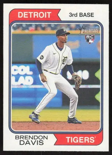 2023 Topps Heritage #67 Brendon Davis NM Near Mint RC Rookie Tigers ID:65237 - Baseball Card Single