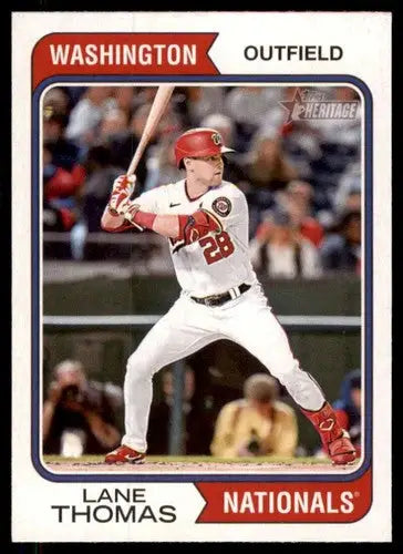 2023 Topps Heritage #69 Lane Thomas NM-MT Nationals ID:73369 - Baseball Card Single