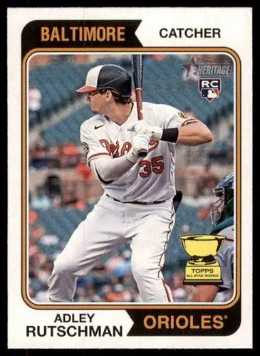 2023 Topps Heritage #7 Adley Rutschman NM Near Mint RC Rookie Orioles ID:75703 - Baseball Card Single
