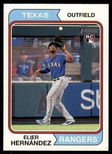 2023 Topps Heritage #78 Elier Hernandez NM-MT RC Rookie Rangers ID:73372 - Baseball Card Single
