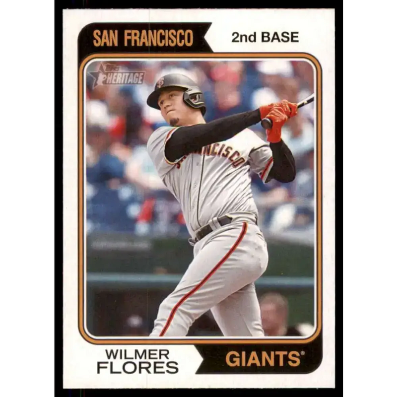2023 Topps Heritage #87 Wilmer Flores NM-MT San Francisco Giants Baseball Card - Baseball Card Single