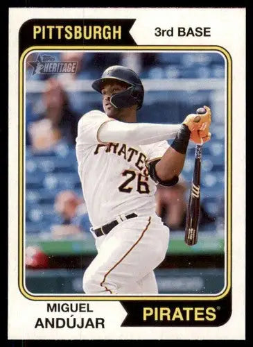 2023 Topps Heritage #91 Miguel Andujar NM Near Mint Pirates ID:65243 - Baseball Card Single