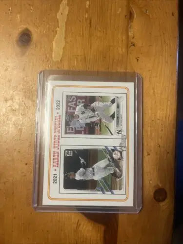 Aaron Judge baseball card from 2023 Topps Heritage trading cards collection